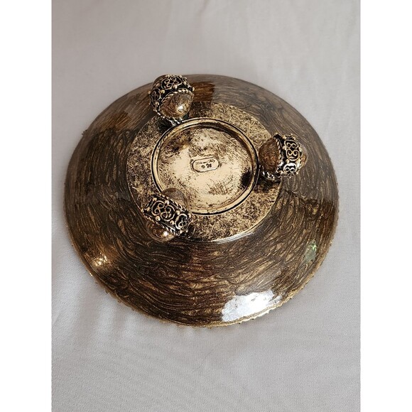 MIKE & ALLY 4-Piece Enamel Luxury Handmade Bathroom Set Bronze/Gold - Picture 3 of 16